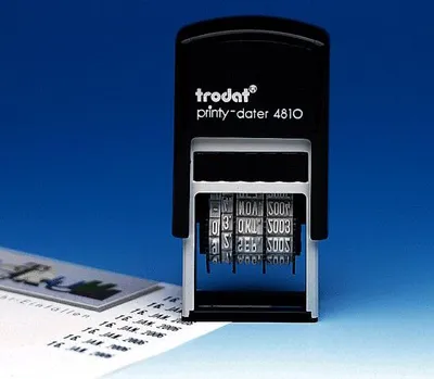 Produktbild von trodat Datumstempel Printy Dater 4810 70381 20x3,8mm grau/schwarz