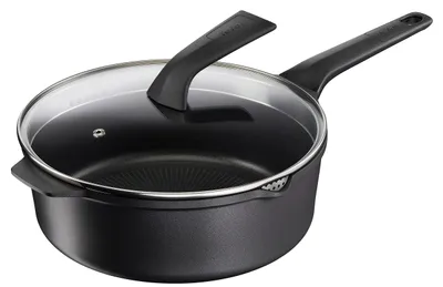 Zdjęcie produktu dla Tefal E24933, Okrągły, Czarny, Odlane aluminium, Tytan, 4 os., Ceramika, Gaz, Halogen, Indukcja, Płyta jednolita