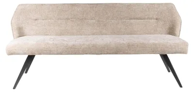 Image de Canapé de salle à manger FURNLUX Pull Écru et noir 188 cm / Couleur principale : beige / Dimensions : 188 x 84 x 53 cm