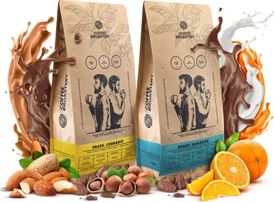 Produktbild von Coffee Broastery - Kaffeebohnen Brazil Cerrado Guaxupe 2x1kg - Frisch Geröstet - Spezialitäten Kaffee 100% Arabica - Mittelhelle Röstung Ganze Bohne