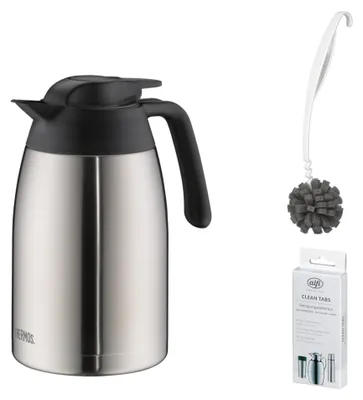 Zdjęcie produktu dla THERMOS THV 1,50 l Isolierkanne 1,5l – Vorteilsset mit Reinigungsbürste CLEAN FIX 30 cm