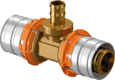 Image de Raccord en T UPONOR Q&E, S-Press 20, Q&E 9,9, Press 20, 2 pièces.
