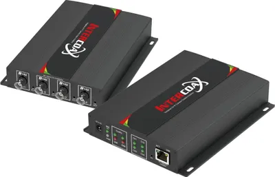 Productafbeelding van Intercoax EUP-2704R-4T-PKG: 1x 4-poorts splitter > 4x 1-poorts splitters - 4-poorts - Ethernet