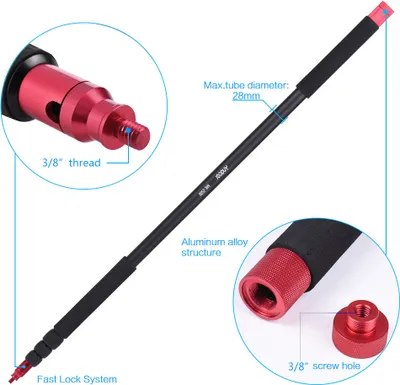 Obrázek produktu pro Andoer 3,5m / 11,5ft Photography Lightweight Microphone Pole Extender pro nahrávání filmů s rozhovory