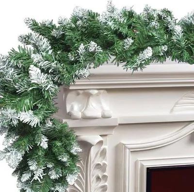 Produktbild von Weihnachtsgirlande mit Schnee - 2,7 m - Grüne Girlande für Innen und Außen