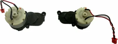 Two identical replacement motors for a robot vacuum cleaner are shown against a white background.