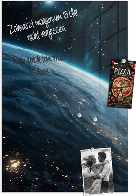 Produktbild von Magnettafel 40x60cm Pinnwand Whiteboard beschreibbar - Planet im Universum