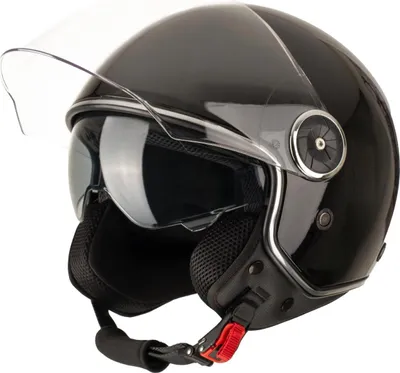 Scooter Jethelm Für Erwachsene - Offener Mopedhelm Mit Visier, Kopfumfang 54-62cm