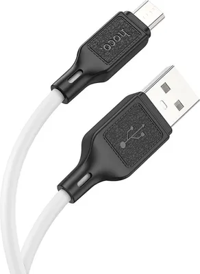 Produktbild von Kabel USB A auf Micro USB Hoco 2,4A 1 m X90 weiß