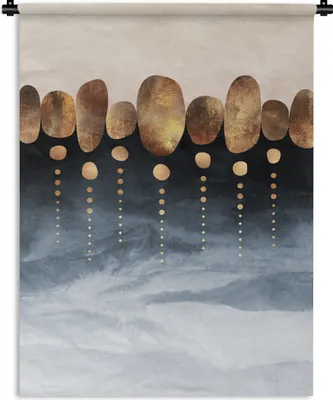 Produktbild von MuchoWow® Wandteppich Wandbehang Gold - Abstrakt - Luxus 120x160 cm Tapisserie Dekoration Wandtuch - Wohnzimmer - Moderne