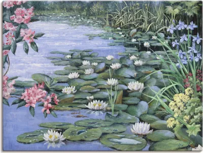 Produktbild von ARTland Leinwandbild Der See Größe: 80x60 cm