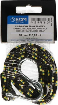 Image de Sangles élastiques Bicolores 0.75m Fixation Sécurisée, Polyvalente Et Durable. - Edm