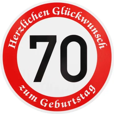 Produktbild von ORIGINAL VERKEHRSSCHILD  70  MIT GEBURTSTAGSTEXT als Sonderschriftzug Geburtstagsgeschenk Verkehrszeichen Schild Geburtstagsschild Straßenschild Geschenkidee Schilder Verkehrsschilder Straßenschilder