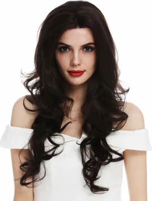 Produktbild von WIG ME UP Perücke Lace-Front sehr lang wellig gewellt Mittelscheitel braun ILONA-LF-6-27