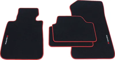 Produktbild von Fußmatten Sportline passend für BMW 1er E87  M1 5-Türer Schrägheck Bj. 2004-2011, Bandeinfassung:Rot