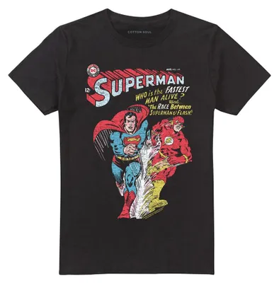 Obrázok produktu pre Tričko Justice League – "Najrýchlejší" – uni, pánske/dámske, model TV40984 (XL), čierna farba