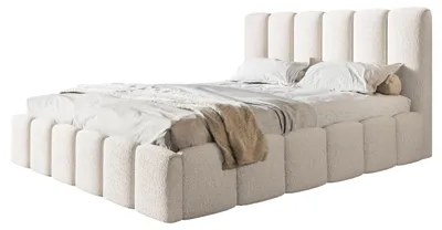 Produktbild von Bett  Lucy 90x200, Bettkasten und Holzrahmen, Catch-Me-Stoff, Weiß