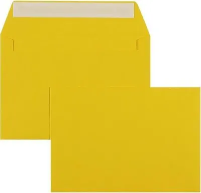 Produktbild von Briefumschläge C5 100g/qm haftklebend VE=100 Stück goldgelb