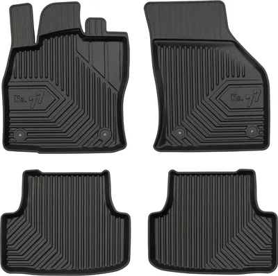 Produktbild von Fußmatten Gummimatten No.77 für VW Golf mk7 2012-2020 TPE Gummi Schwarz 4 tlg