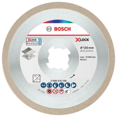 Immagine prodotto di Bosch X-LOCK disco diamantato Standard per Vetroceramica 125 x 22,23 x 1,6 x 7 2608615138