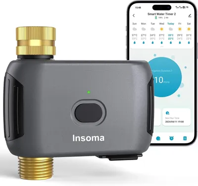 Obrázek produktu pro WiFi časovač pro zahradní hadice, inteligentní regulátor zavlažování, ovládání přes aplikaci, WiFi časovač pro hadice, hlasové ovládání pomocí Alexa