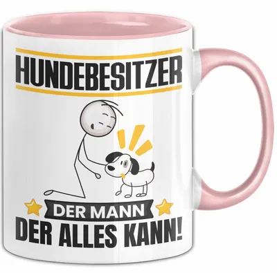 Produktbild von Hundebesitzer Tasse Geschenk für Hundebesitzer Der Mann Der Alles Kann Geschenkidee zum Geburtstag (Rosa)