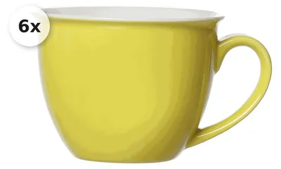 Produktbild von Jumbotasse 350ml 6er Set Doppio sonnengelb