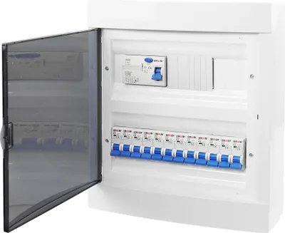 Produktbild von Unterverteilung Sicherungskasten Aufputz 24 Module FI Schalter LS Schalter
