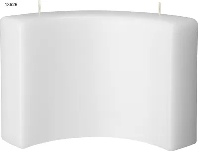 Produktbild von Formenkerze Bogen mit 2 Dochten Weiß 15 x 24 x 4,5 cm