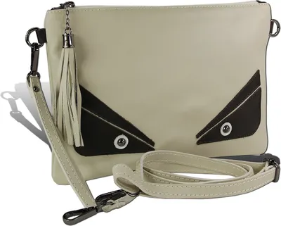 Obrázok produktu pre Taška na zápästie beige white black Toscanto bag leather D2OTT805UW