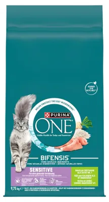 Obrázek produktu pro Purina One Bifensis Sensitive 9,75 kg suché krmivo pro dospělé kočky s krůtou