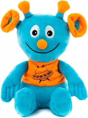 Produktbild von Habibi Wärmetier Kuscheltier f. Mikrowelle & Ofen - Alien blau/orange (Füllung herausnehmbar)