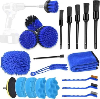 Produktbild von Auto Reinigungs Set 21 Teile Blau Innen