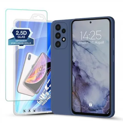 Produktbild von Liquid Silikon Hülle für Samsung Galaxy A53 5G - Farbe: Lavendelblau - Modellkompatibilität: Für Samsung Galaxy A53 5G - Displayglas: Mit 9H Displayglas