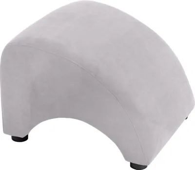 Produktbild von Max Winzer Hocker Brandford - Velourstoff silber - Maße: 52 x 54 x 37 cm