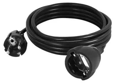 Zdjęcie produktu dla Przedłużacz 5M 3G2.5MM2 CZARNY COMMEL