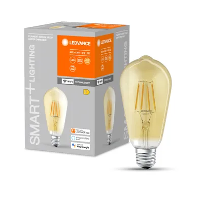 Produktbild von LEDVANCE SMART+ extrawarme LED Design-Lampe WLAN E27 Filament 6W 680lm warmweiss 2400K dimmbar wie 53W 4058075610545
