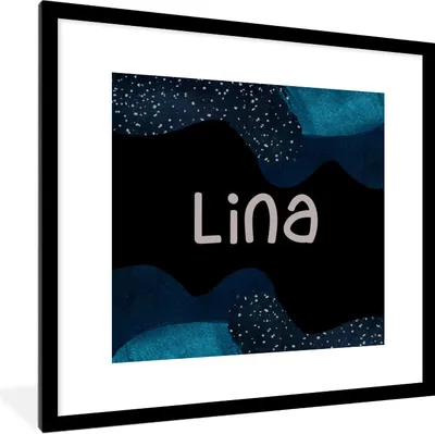 Produktbild von MuchoWow® Gerahmtes Poster Lina - Pastell - Mädchen 40x40 cm - Poster mit Schwarzem Bilderrahmen Wandposter Rahmen Foto Bilder - Poster - Plakat im Rahmen