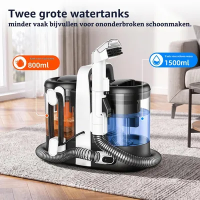 Zdjęcie produktu dla Odkurzacz piorący do dywanów i mebli - moc ssania 600 W, ciśnienie ssania 22 kPa, pojemność zbiornika 1,5 litra, kolor biały
