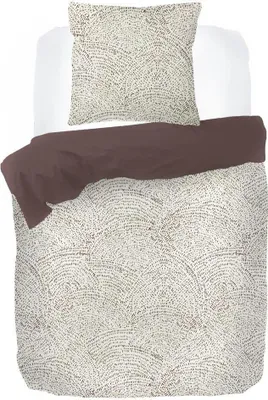 Produktbild von Kayori Mura Baumwolle-Satin Bettwäsche-Garnitur Farbe Naturell Größe 155x220 + 80x80 cm