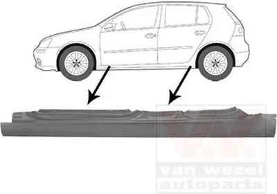Produktbild von VAN WEZEL 5894103 Schweller Reparaturblech Einstiegblech Links für VW Golf V Schrägheck (1K1) Jetta Mk5 (1K)