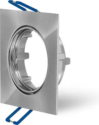 Produktbild von Einbaurahmen Eckig Satin (Matt Chrom) - Eckig, Flach, Aluminium, Metalclip ( 5571 )