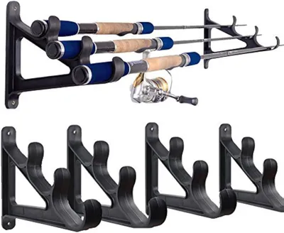 Produktbild von Rutenhalter für 3 Angeln, Wandhalterung, für Garage