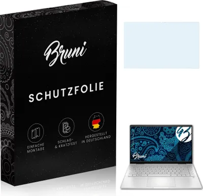 Produktbild von Bruni Basics-Clear 2x Schutzfolie kompatibel mit HP Pavilion x360 14-ek0775ng Folie