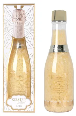 Productafbeelding van IDC Institute - Badesalz - Goudkleurig, met champagnegeur - Vanille cadeau - 230g