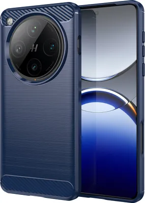 Produktbild von Hülle für OPPO Find X8 Pro Carbon-Faser Weich TPU Silikon Stoßfest Handyhülle Blau