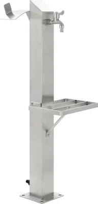 Produktbild von Garten-Wassersäule Edelstahl Quadratisch 95 cm