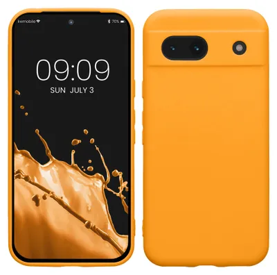 Produktbild von kwmobile Handyhülle für Google Pixel 8a Hülle - weiches Handy Silikon Case - Schutzhülle Cover - Mango