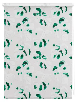 Produktbild von Lichtblick Rollo Klemmfix, ohne Bohren, Verdunkelung, Monstera - Grün 45 cm x 150 cm (B x L)