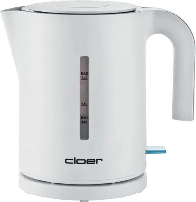 Obrázek produktu pro Cloer 4121, 1,2 l, 1800 W, Bílá, Plast, Nastavitelný termostat, Indikátor úrovně vody